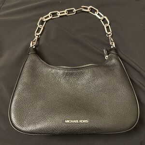 Michael Kors Black Pebbled Leather Shoulder Bag
